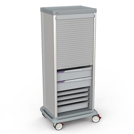 LAKESIDE Single Door Logistics Supply Cart, 71 Inches Tall TRS-180S